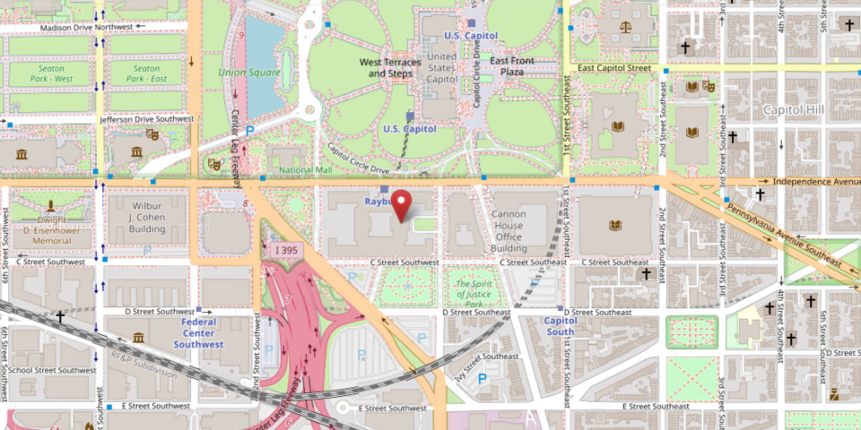 Map of Washington DC location