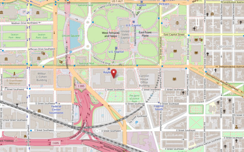 Map of Washington DC location